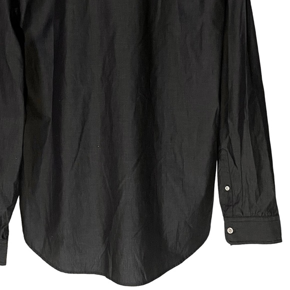 Express Men's Long Sleeve Button Front Button Collar Shirt Deep Grey Size XL - Picture 7 of 10